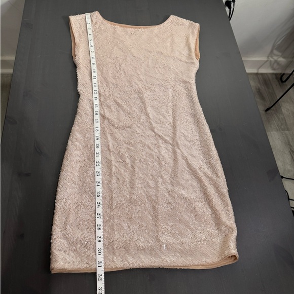 Alice + Olivia x Bergdorf Goodman Pink Sequin Cap Sleeve Shift Dress - Picture 9 of 9